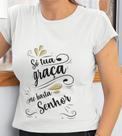 Camiseta Feminina Baby Look Evangélica Tua Graça me Basta Senhor Camiseta Feminina Baby Look Evangélica Tua Graça me Basta Senhor