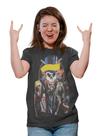 Camiseta Feminina Banda de Rock Guns Estampada Frente e Costas - 100% Algodão