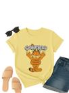 Camiseta Feminina BlusaT-shirt GARFIELD 100% Algodao Premium Cor:AMARELOTamanho:G