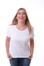 Camiseta Feminina Branca Estampa Logomarca Lateral