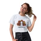 Camiseta Feminina Branca - Estampa Snoopy Namastê Camiseta Feminina Branca - Estampa Snoopy Namastê