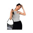 Camiseta Feminina Branca Sem Mangas Com Gola Redonda E Ajuste Slim, Casual, Moda Coreana De Verão