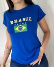 Camiseta feminina Brasil Azul Camiseta feminina Brasil Azul