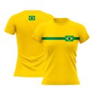 Camiseta Feminina Brasil Especial da Copa Camisa Manga Curta Amarela Faixa Mar Negro Camiseta Feminina Brasil Especial da Copa Camisa Manga Curta Amarela Faixa Mar Negro