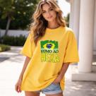 Camiseta Feminina Brasil Rumo Ao Hexa Copa Lançamento Oferta