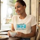Camiseta Feminina Camisa Estampa Saudade Desses Olhos Casual Confortável Moderna Versátil Dia a Dia
