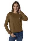 Camiseta Feminina Carhartt de Manga Longa Leve e Modelagem Solta