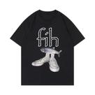 Camiseta Feminina Casual Com Estampa De Meme De Peixe, Manga Curta
