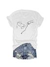 Camiseta Feminina Casual com Estampa Manual de Cachorro - Manga Curta - Primavera/Verão Camiseta Feminina Casual com Estampa Manual de Cachorro - Manga Curta - Primavera/Verão
