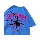 Camiseta Feminina Casual de Algodão - Estampa Aranhas e Teias de Aranha - Manga Curta