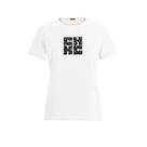 Camiseta Feminina Casual De Verão, Manga Curta, Corte Solto, Tops De Marca De Luxo