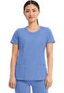 Camiseta feminina Cherokee 2624A, gola redonda, 3 bolsos, GG Ciel