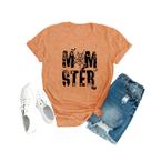 Camiseta feminina Chulianyouhuo Momster Halloween, tamanho L