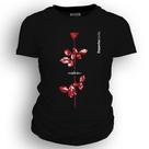Camiseta feminina Dasantigas malha 100% algodão estampa Depeche Mode - Violator em serigrafia.