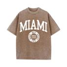 Camiseta Feminina de Algodão com Estampa Miami - Manga Curta e Gola Redonda Camiseta Feminina de Algodão com Estampa Miami - Manga Curta e Gola Redonda