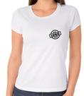 Camiseta Feminina de Algodão Personalizada com Bordado da Sua Logomarca no Peito Camiseta Feminina de Algodão Personalizada com Bordado da Sua Logomarca no Peito