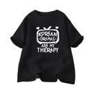Camiseta Feminina De Drama Coreano, Manga Curta, Casual, Estilo K-Drama