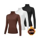 Camiseta Feminina De Gola Alta Quente Para Outono Inverno, Elegante, Versátil E Confortável Com