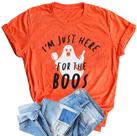 Camiseta feminina de Halloween Bealatt I'm Just Here for The Boos