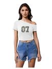 Camiseta feminina de manga curta Crop Top SweatyRocks da Jamaica