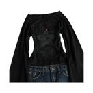 Camiseta Feminina De Manga Longa Estampada Estilo Y2K Grunge Emo Gótico Para Outono - Estilo E-Girls Camiseta Feminina De Manga Longa Estampada Estilo Y2K Grunge Emo Gótico Para Outono - Estilo E-Girls