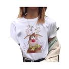 Camiseta Feminina De Natal Com Tema De Papai Noel, Estilo Harajuku Kawaii, Moda Y2K, Camiseta Camiseta Feminina De Natal Com Tema De Papai Noel, Estilo Harajuku Kawaii, Moda Y2K, Camiseta