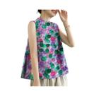 Camiseta Feminina De Verão Com Bolinhas, Sem Mangas, Gola Redonda, Blusa Solta Casual ZANZEA 2024 Camiseta Feminina De Verão Com Bolinhas, Sem Mangas, Gola Redonda, Blusa Solta Casual ZANZEA 2024