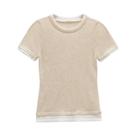 Camiseta Feminina De Verão, Manga Curta, Casual, Gola Redonda, Cor Sólida. Camiseta Feminina De Verão, Manga Curta, Casual, Gola Redonda, Cor Sólida.