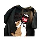 Camiseta Feminina De Verão Oversized Com Estampa Divertida De Gato, Top De Moda Respirável De Alta