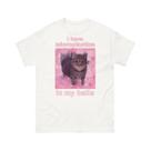 Camiseta Feminina Engraçada Com Meme De Gato, Tenho Microplásticos Em Meus Testículos, Camiseta