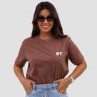 Camiseta Feminina Estampada Blusa New York Gola Redonda 100% Algodão