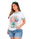 Camiseta Feminina Estampada Manga Curta Tendência Moda Camiseta Feminina Estampada Manga Curta Tendência Moda