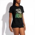 Camiseta Feminina Estilosa Brasil Mostra Tua Força Camisa Casual Algodão Leve Confortável Moderna