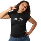 Camiseta Feminina Evolução Bicicleta Amo Bike Baby Look Camiseta Feminina Evolução Bicicleta Amo Bike Baby Look