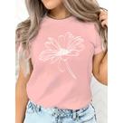Camiseta Feminina Floral Margarida Flor 100% Algodão Premium