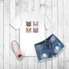 Camiseta Feminina Gatinhos Tshirt - Gato - Baby look - Aquarela Camiseta Feminina Gatinhos Tshirt - Gato - Baby look - Aquarela