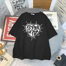 Camiseta Feminina Gótica Y2K - Estampa Vintage, Estilo Harajuku e Streetwear Camiseta Feminina Gótica Y2K - Estampa Vintage, Estilo Harajuku e Streetwear