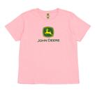 Camiseta Feminina John Deere Logo Rosa Tamanho G
