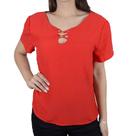 Camiseta Feminina Jumaniy Viscose Vermelha - J22017