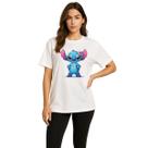 Camiseta Feminina Lilo Stich Flor Cartoon Oversize Envio Imediato