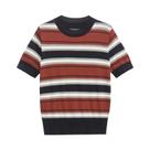 Camiseta Feminina Listrada Y2K - Manga Curta, Malha Básica e Elegante Camiseta Feminina Listrada Y2K - Manga Curta, Malha Básica e Elegante
