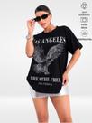 Camiseta Feminina Los Angeles Larguinha Aguia Camiseta Feminina Los Angeles Larguinha Aguia