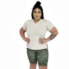Camiseta Feminina Manga Curta UV 50+ Hit Bege