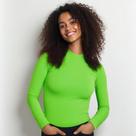 Camiseta Feminina Manga Longa Uv50 Inverno/verão Dry Fit Verde Neon