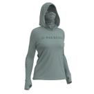 Camiseta Feminina Mar Negro X-Protection 360 com Capuz e Buff (Alecrim, +50UV) Camiseta Feminina Mar Negro X-Protection 360 com Capuz e Buff (Alecrim, +50UV)