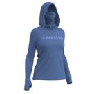 Camiseta Feminina Mar Negro X-Protection 360 com Capuz e Buff (Celeste, +50UV) Camiseta Feminina Mar Negro X-Protection 360 com Capuz e Buff (Celeste, +50UV)