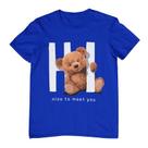 Camiseta Feminina Masculina Estampa Urso Hi Nice To Meet You Algodão Slim