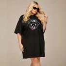 Camiseta Feminina Moda Jovem Oversized Plus Size Diversas Estampas 100% Algodão Verão