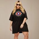 Camiseta Feminina Moda Jovem Oversized Plus Size Diversas Estampas 100% Algodão Verão