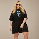 Camiseta Feminina Moda Jovem Oversized Plus Size Diversas Estampas 100% Algodão Verão
